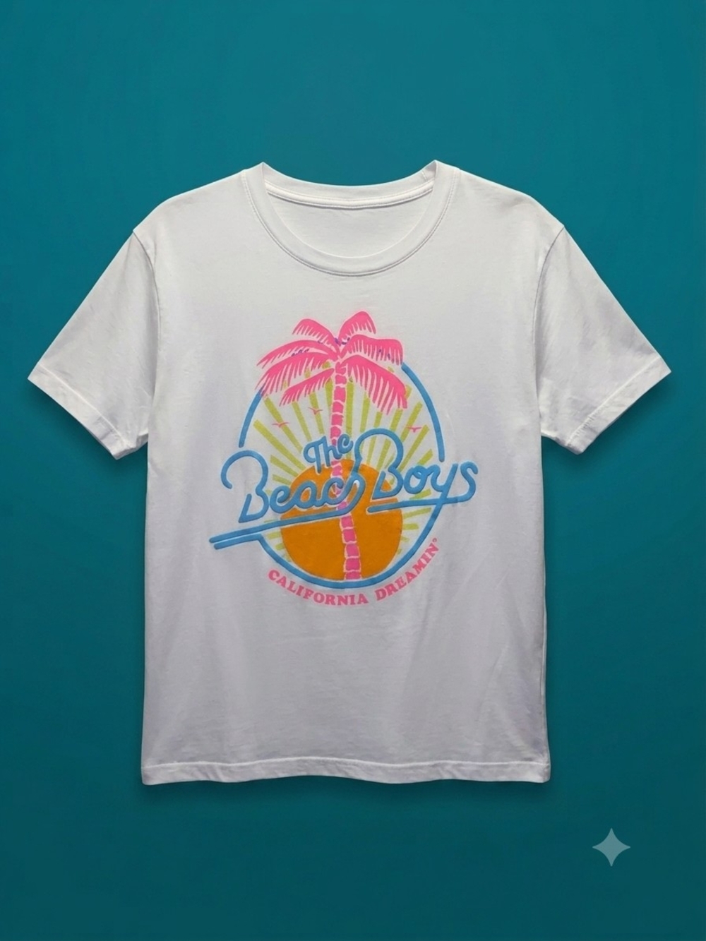 ✏️  Daydreamer The Beach Boys California Dreamin Graphic Boyfriend Tee White.